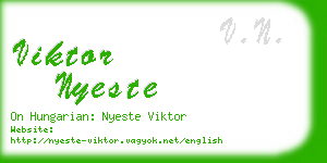 viktor nyeste business card